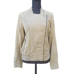 American Eagle Women's Moto Jacket Asymmetrical Zip-Olive